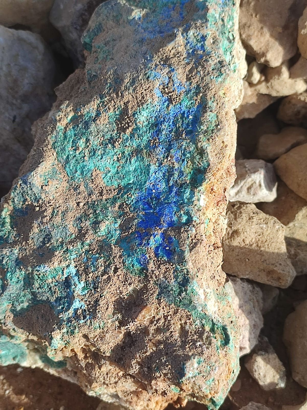 Azurite and malachite